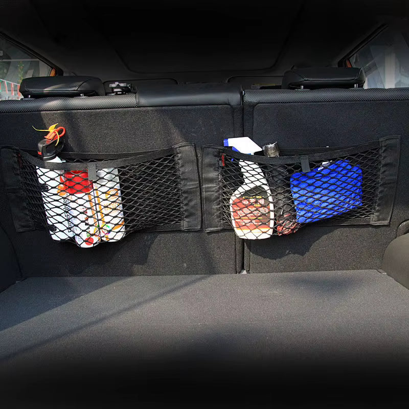 Car Double Mesh Trunk Storage Storage Mesh Car Item Fixed Mesh Car Finishing Storage Elastic Strap
