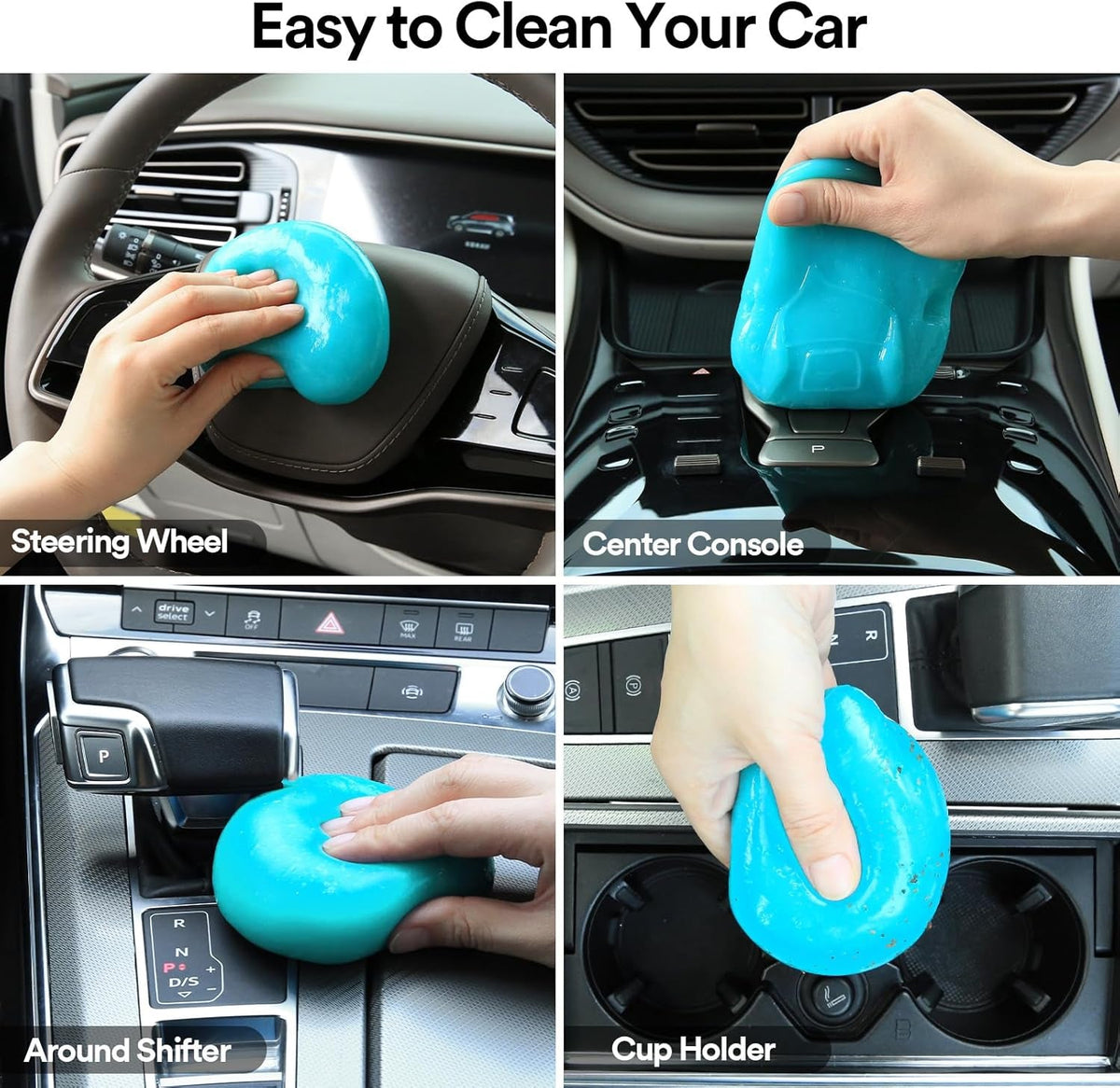 Car Cleaning Gel for Car Detailing Kits Car Putty Blue Pink 2Pack