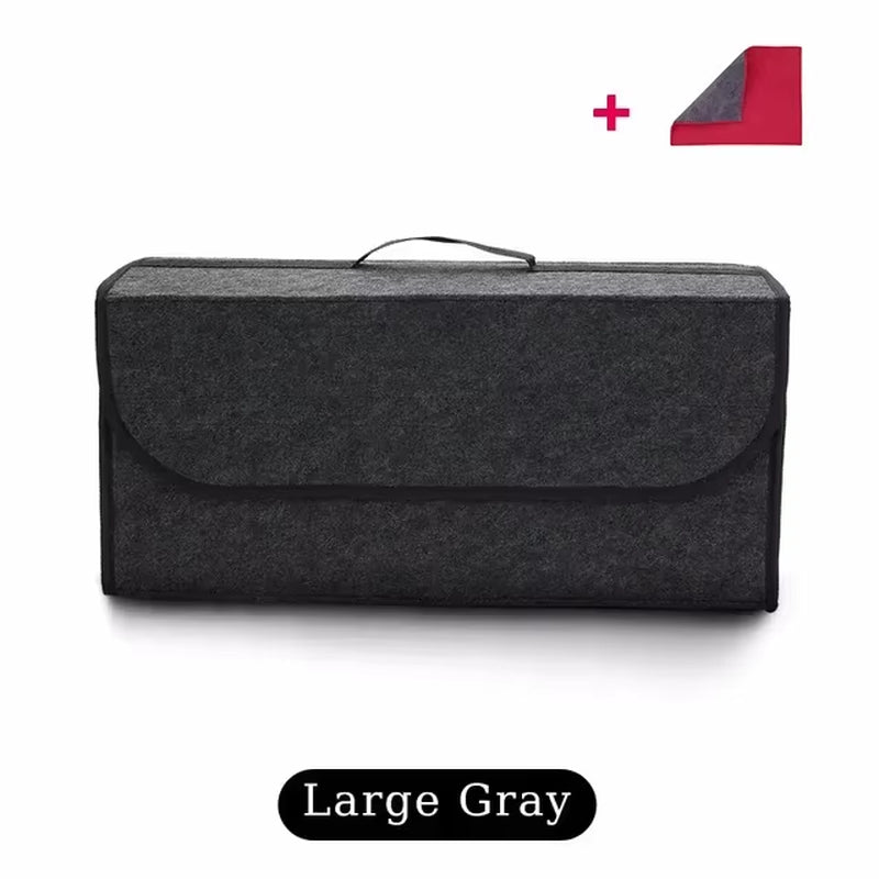 Large anti Slip Compartment Boot Storage Organizer Tool Car Storage Bag Car Trunk Organizer Soft Felt Storage Box Accessories