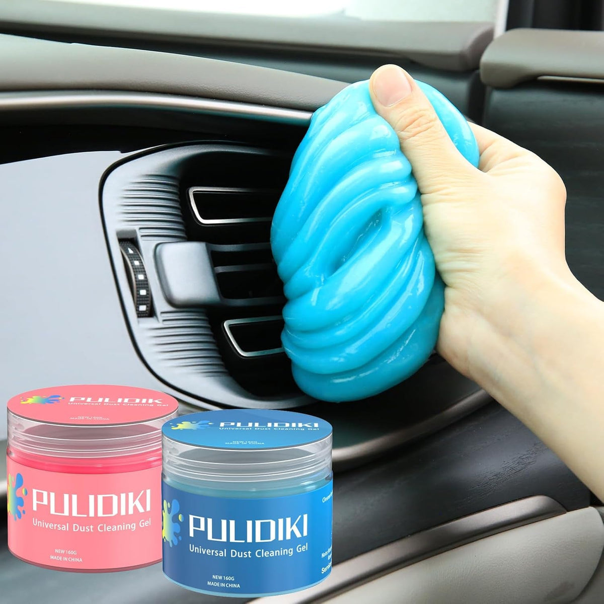 Car Cleaning Gel for Car Detailing Kits Car Putty Blue Pink 2Pack