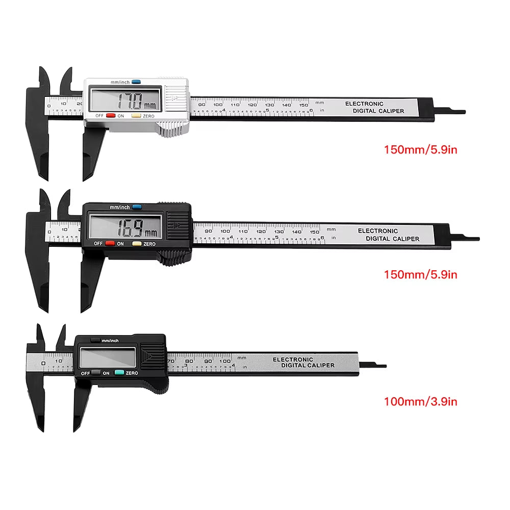 150Mm 100Mm 0.1Mm Electronic Digital Caliper Measuring Tool Vernier Micrometer Measuring Tool Depth Gauge Instrument Pachometer