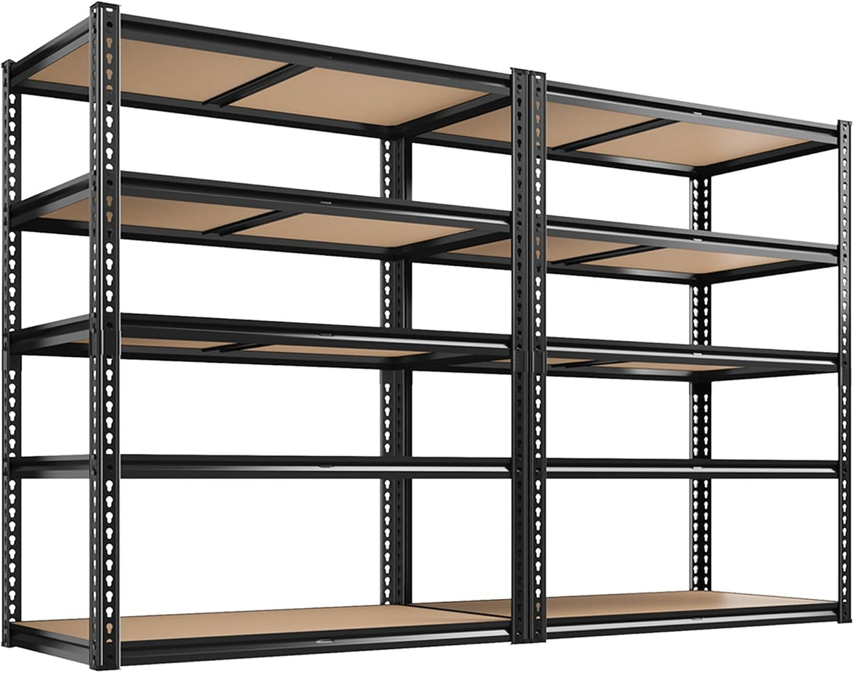 72" H Garage Shelving 5 Tier Storage Shelves 2050LBS, 2PCS