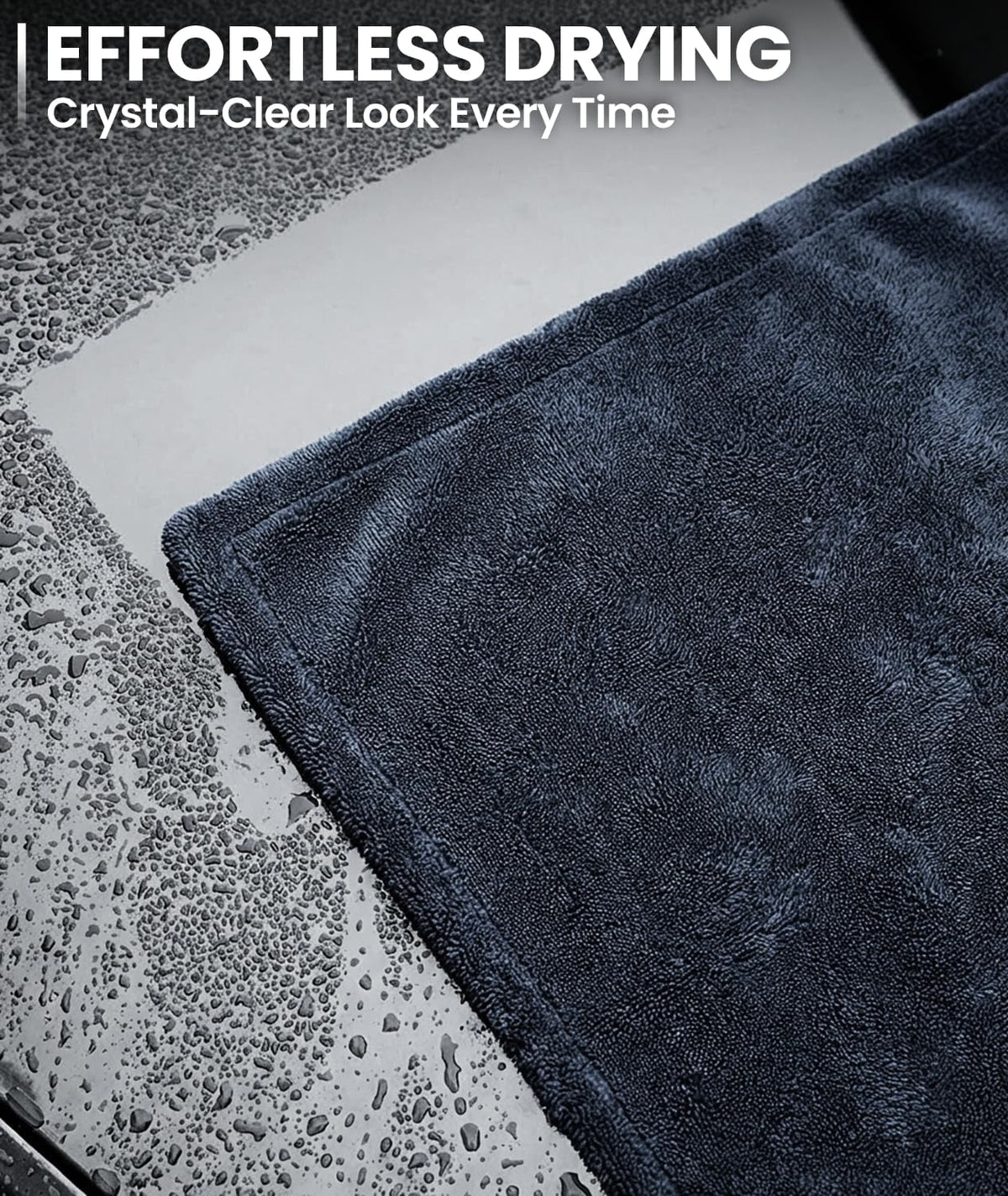 Car Drying Towel - (1300 GSM) XL Drying Towels Car Detailing - Car Microfiber Towel (36"X24") Microfiber Drying Towels for Cars Towels Drying, Car Wash Towels, Ultra Absorbent - Grey & Green