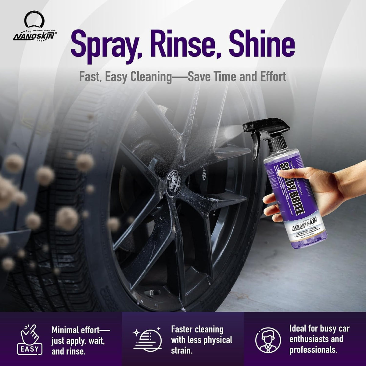 SPEEDY BRITE Wheel & Tire Acid Cleaner, 16 Oz