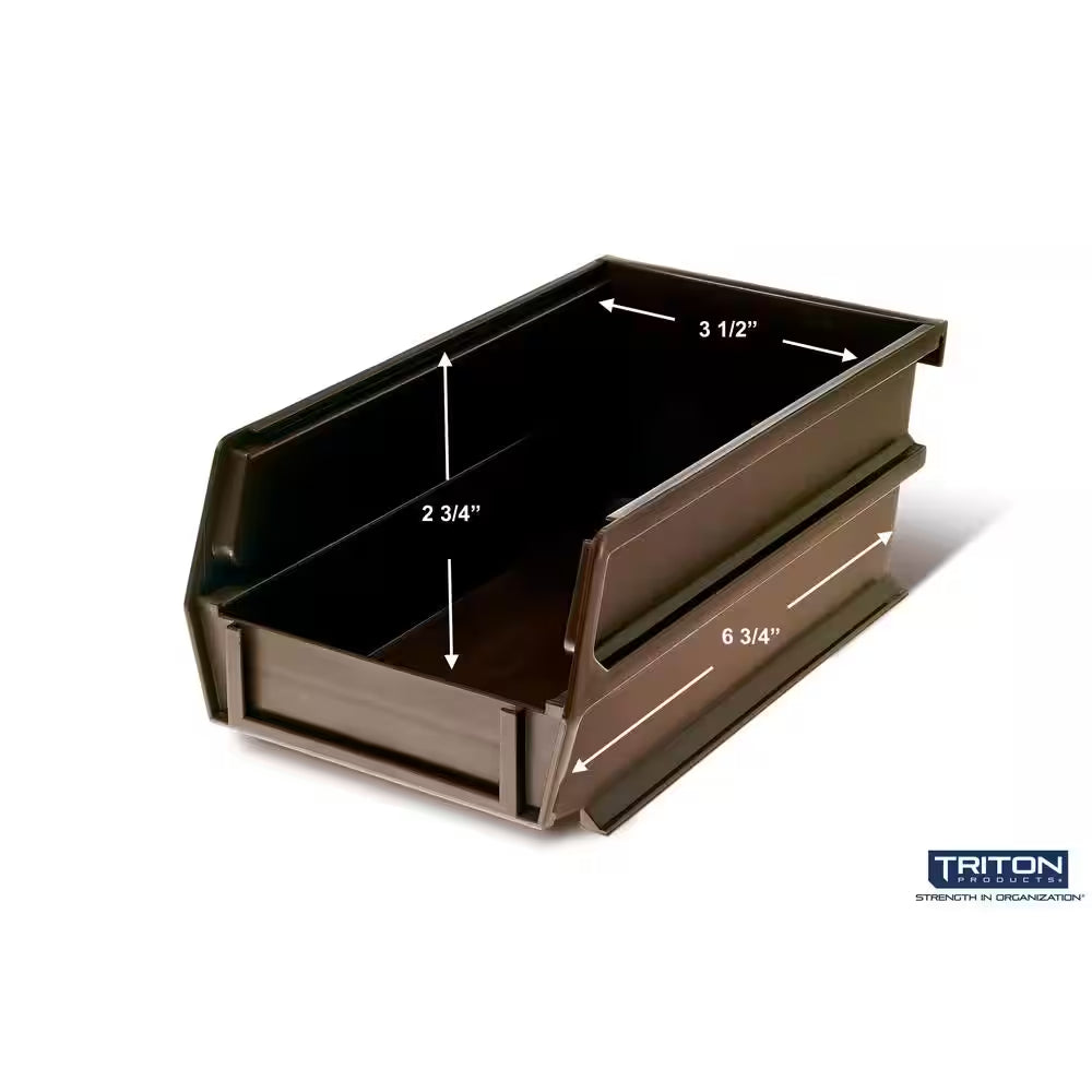 0.301-Gal. Small Bin System in Brown (24-Bins) and 2- Wall Mount Rails