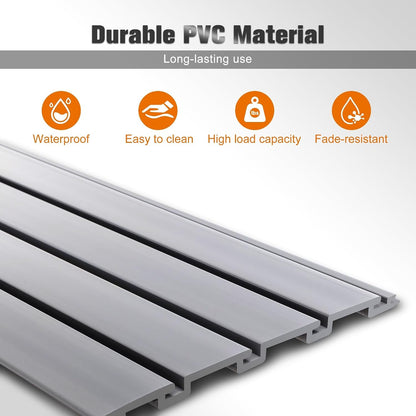 Slatwall Panel 4X2Ft PVC Slat Wall Panels Garage Slat Wall Organizer Heavy Duty Slatwall Garage Storage Organization Tool for Garages, Sheds, and Homes