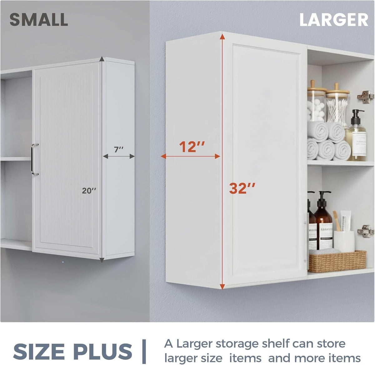 60" W Laundry Room Wall Cabinet with Adjustable Shelf