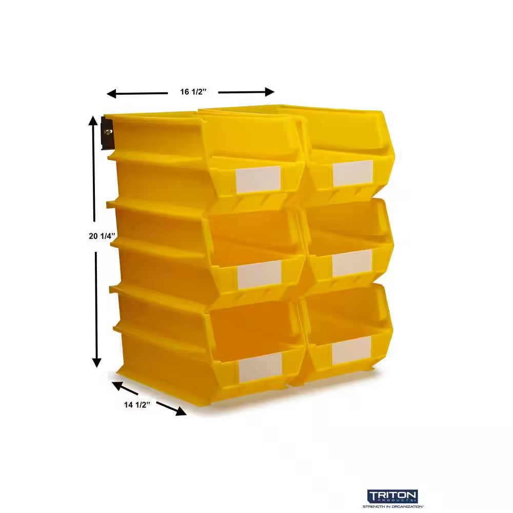 20.25 In. H X 16.5 In. W X 14.75 In. D Yellow Plastic 6-Cube Organizer