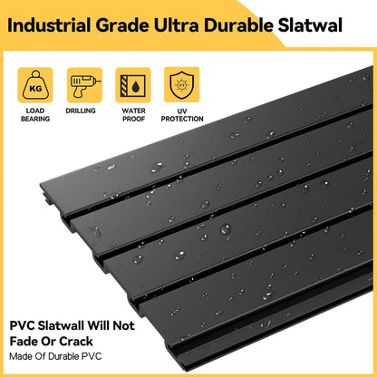 Slat Wall,2X4 Ft Slatwall,Black Garage Slatwall Storage Systems