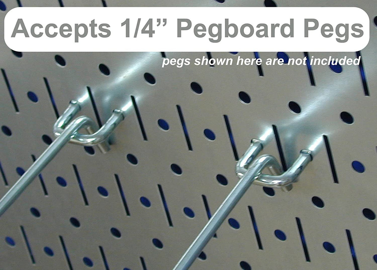 8-Foot Metal Pegboard Strip Garage Rail Organizer Pack