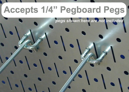 8-Foot Metal Pegboard Strip Garage Rail Organizer Pack