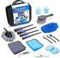 21Pcs Car Detailing Kit, Car Cleaning Kits Interior Cleaner with Detailing Brushes, Car Wash Kit with Cleaning Gel, Wash Mitt, Car Care Gift for Men, Black