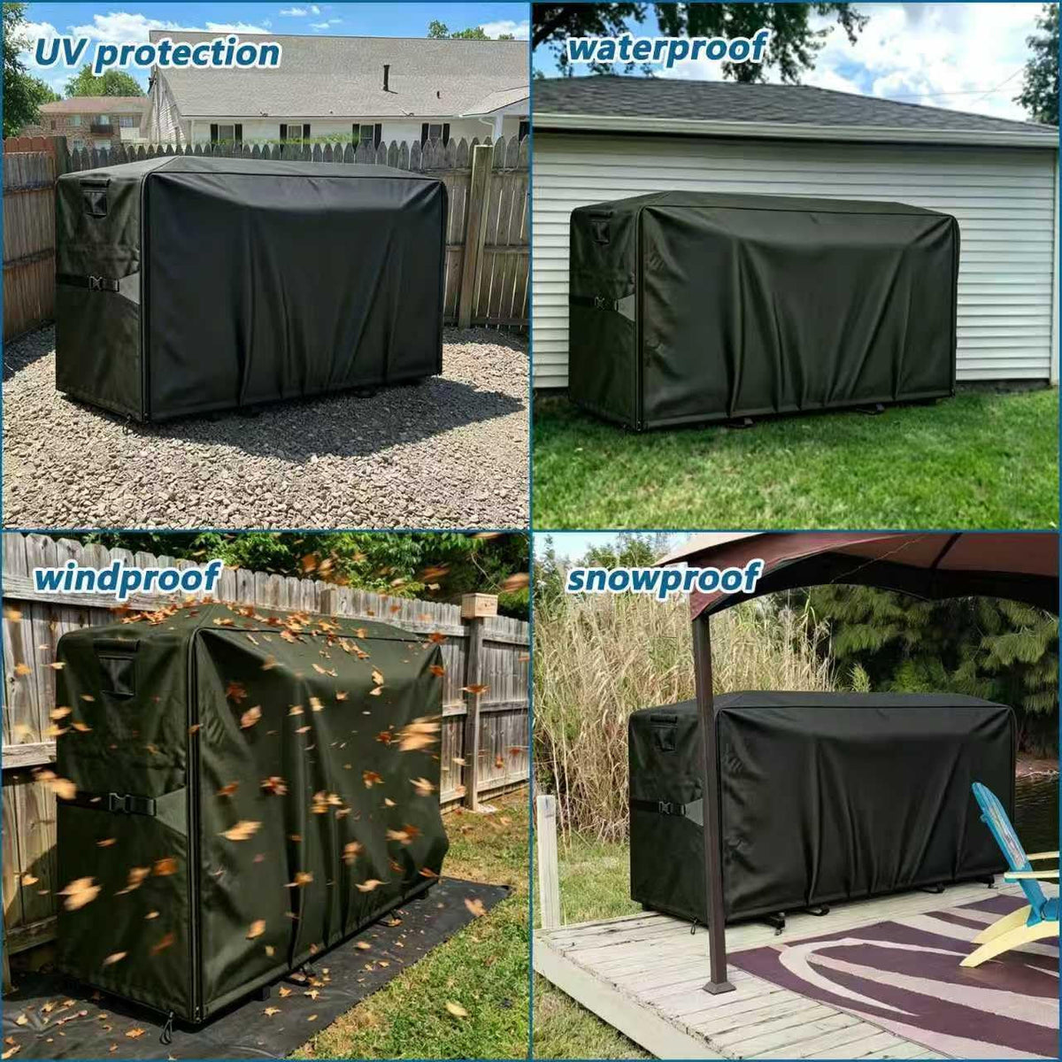 Heavy Duty Kayak Rack Cover 12.7Ft – Waterproof Dustproof UV Protective. for Freestanding Kayak Stand, for 2-4 Tier Racks, for Canoes, Sups, Paddleboards & Surfboards（153" LX 35" W X 55" H)