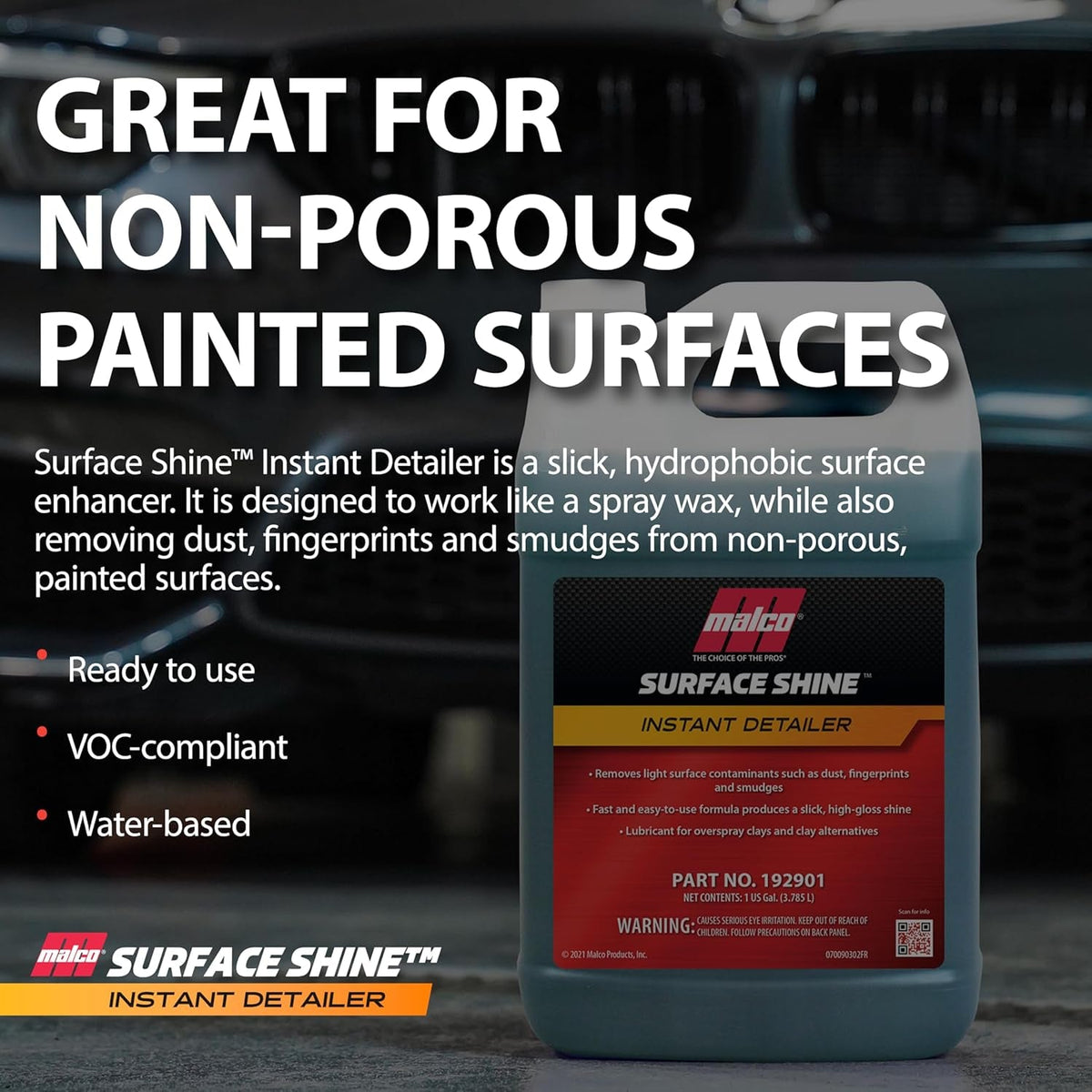 Surface Shine Instant Detail Spray for Vehicle Surfaces, 1 Gallon
