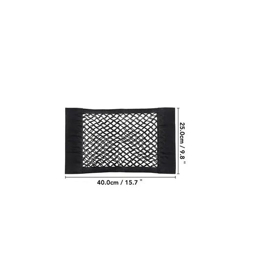 Universal Car Storage Bag Double Mesh Trunk Storage Net, Car Built-In Storage Bag, Car Fire Extinguisher Fixed Net
