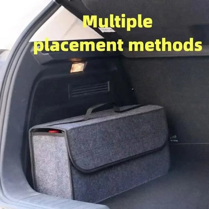 Large anti Slip Compartment Boot Storage Organizer Tool Car Storage Bag Car Trunk Organizer Soft Felt Storage Box Accessories