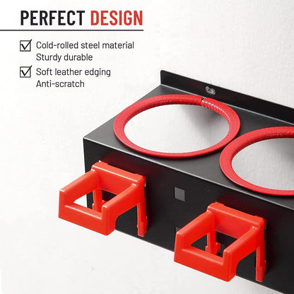2 Set Spray Bottle Storage Rack with Car Cleaning Brush Detailing Kits,Hanging Rail Car Shop Accessory Display Auto Cleaning Detailing Tools Hanger Bottle Organizer