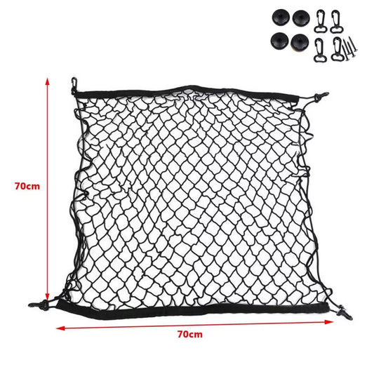 Stretchable Elastic Car Truck Net with Hooks Storage Mesh Car Trunk Organizer Storage Bag Heavy Duty Cargo Net for Car SUV Truck