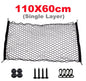 Car Rear Trunk Net Mesh Elastic Nylon Back Cargo Storage Organizer Double Layer Luggage Grocery Holder Universal Car Accessories