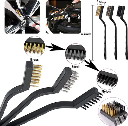 Ruseen 26Pcs Detail Brushes Car Detailing Kit Interior with Drill Brush Set, Detailing Brushes Car Cleaning Kit for Interior, Exterior, Windshield, Carpet, Leather, Air Vents