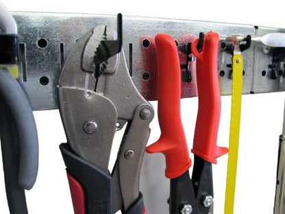 8-Foot Metal Pegboard Strip Garage Rail Organizer Pack