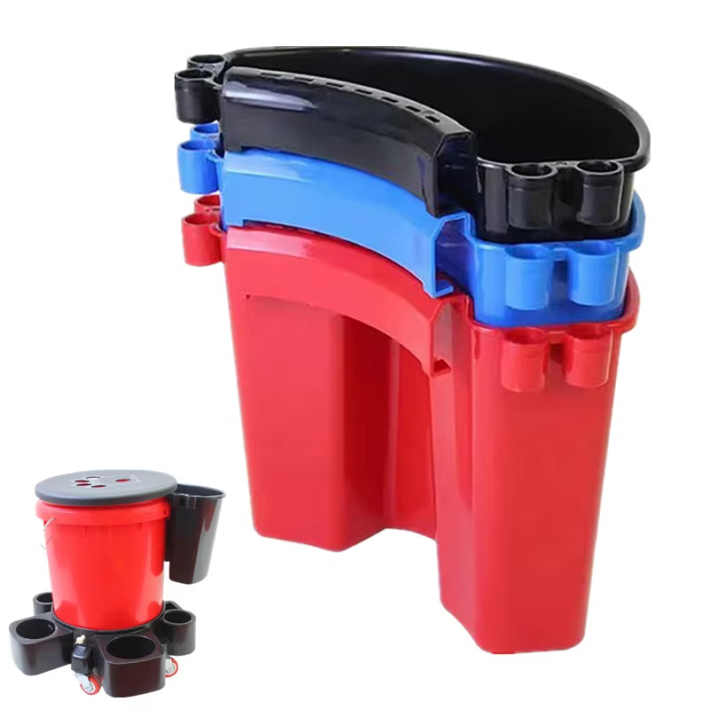 Universal Bucket Organizer Car Detailing Tools Towels Brushes Mitt Fast Easy Storage Kits External Hanging Barrel Cleaning Tools