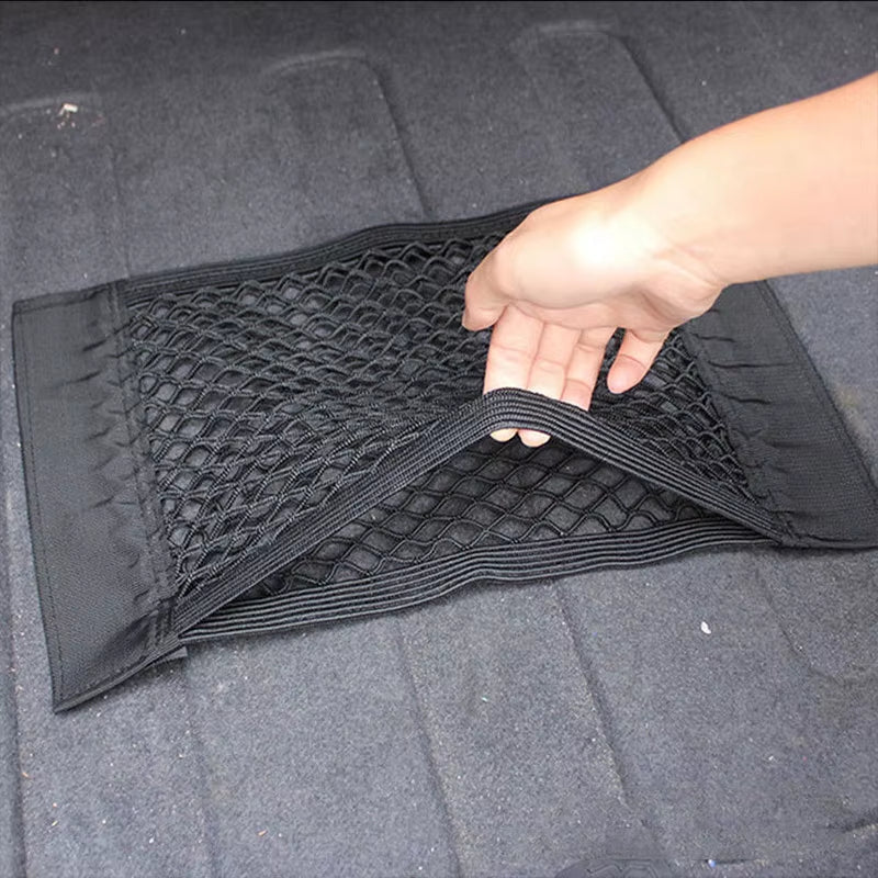 Car Double Mesh Trunk Storage Storage Mesh Car Item Fixed Mesh Car Finishing Storage Elastic Strap
