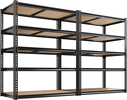 72" H Garage Shelving 5 Tier Storage Shelves 2050LBS, 2PCS