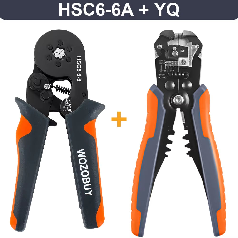 Ferrule Crimper Tool,Ratchet Crimping Tool Kit-Wire Stripper & Crimper Plier ,Or Plier Set with Connectors