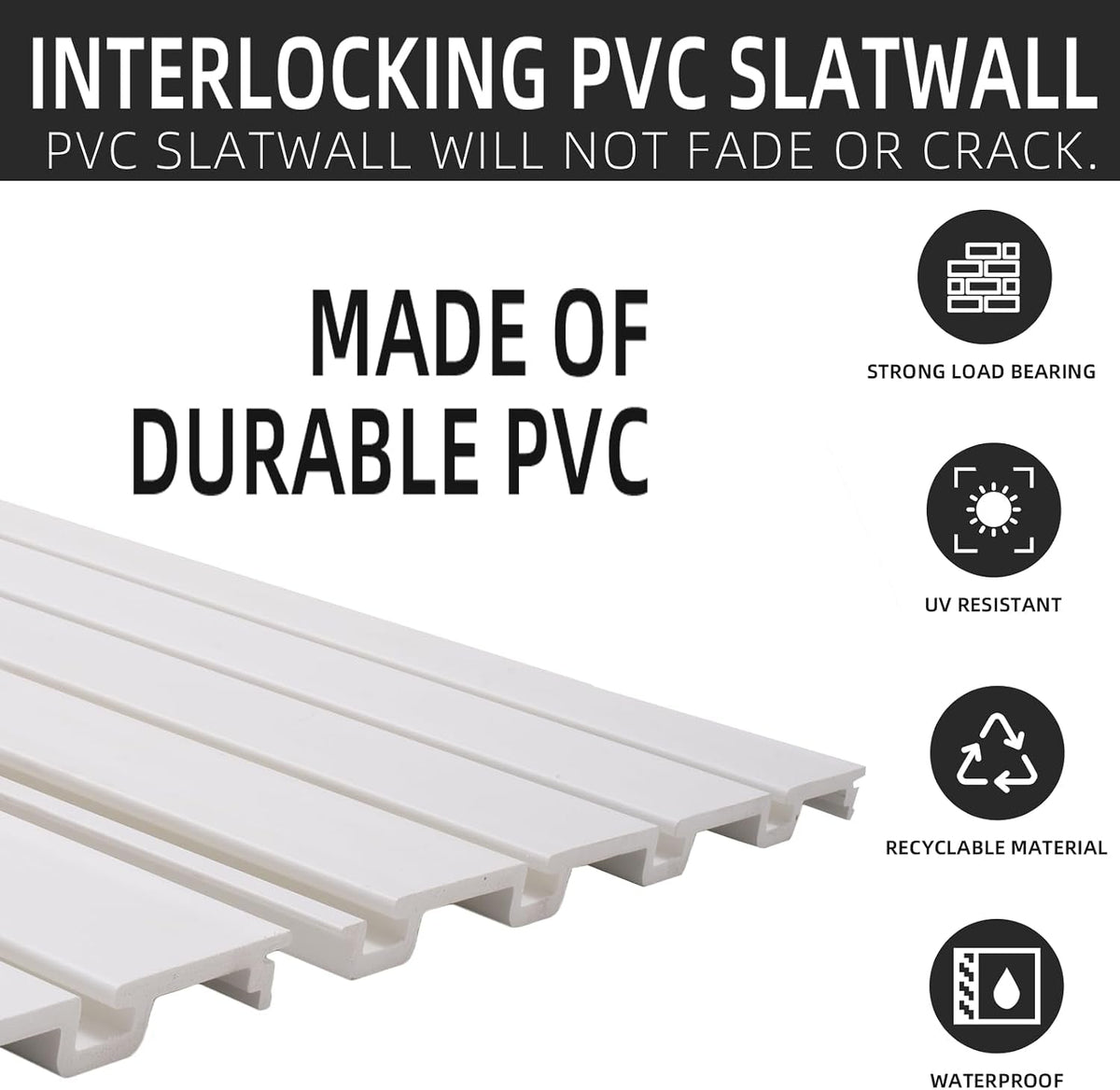 Slat Wall Paneling Garage Slat Wall Storage Systems Slatwall Panels Power Tool Organizer Wall Mount, PVC Garage Storage & Organization Products Slate Board (White, 4Ft X 8Ft)