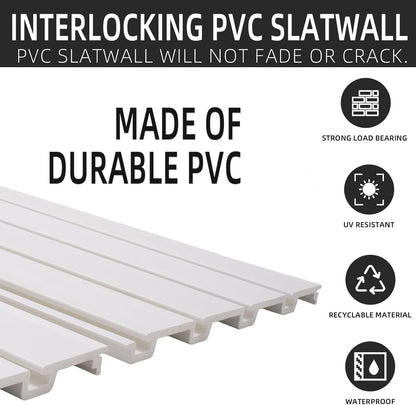 Slat Wall Paneling Garage Slat Wall Storage Systems Slatwall Panels Power Tool Organizer Wall Mount, PVC Garage Storage & Organization Products Slate Board (White, 4Ft X 8Ft)