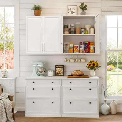 60" W Laundry Room Wall Cabinet with Adjustable Shelf
