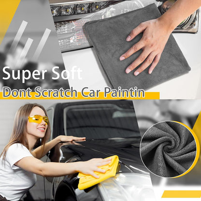 2 Pcs Giant Car Drying Towel 55'' X 28'' Microfiber Towels Great Thick Soft Plush Towel Streak Free Lint Free Reusable Cars Accessories Highly Absorbent Quick Effortless Dry for Car Truck Suv