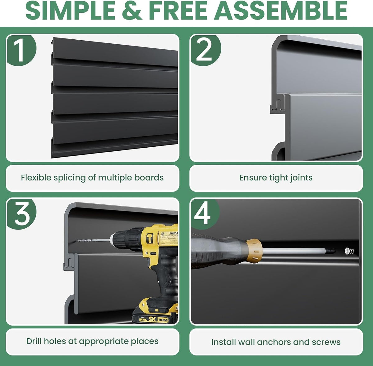 Slatwall Panel Wall Storage Systems, 4X8 Ft