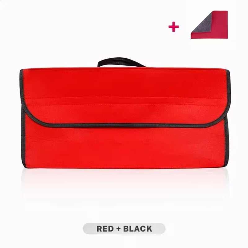 Large anti Slip Compartment Boot Storage Organizer Tool Car Storage Bag Car Trunk Organizer Soft Felt Storage Box Accessories