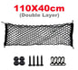 Car Rear Trunk Net Mesh Elastic Nylon Back Cargo Storage Organizer Double Layer Luggage Grocery Holder Universal Car Accessories