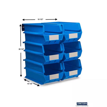 20.25 In. H X 16.5 In. W X 14.75 In. D Blue Plastic 6-Cube Organizer