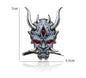 Car Stickers Japanese Oni Samurai Aluminum Alloy Emblem Skull Badge Decal Body Fender Trunk Rear Trunk Accessories Motorcycle