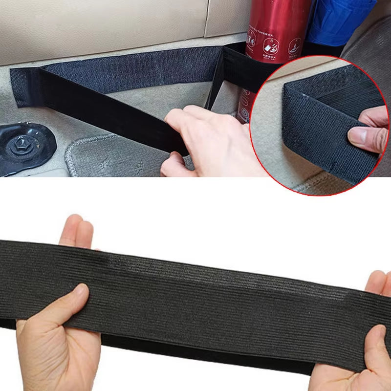 Car Trunk Storage Fixed Belt Nylon Storage Fixing Belt Loop Strap Black Trunk Organizer Strap Car Accessories