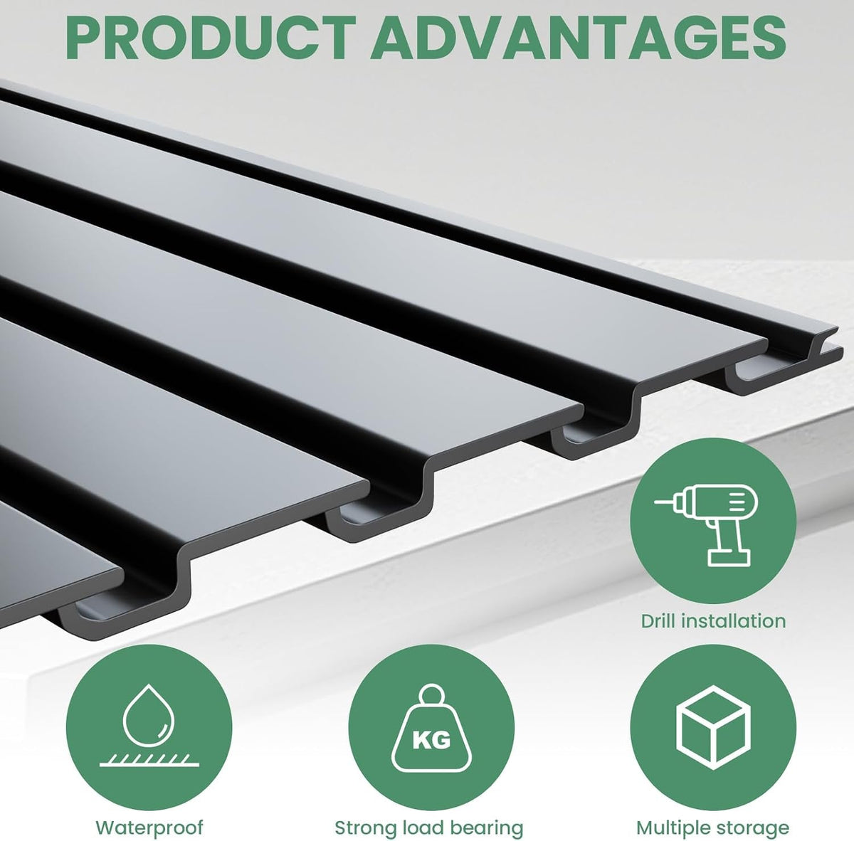 Slatwall Panel Wall Storage Systems, 4X8 Ft