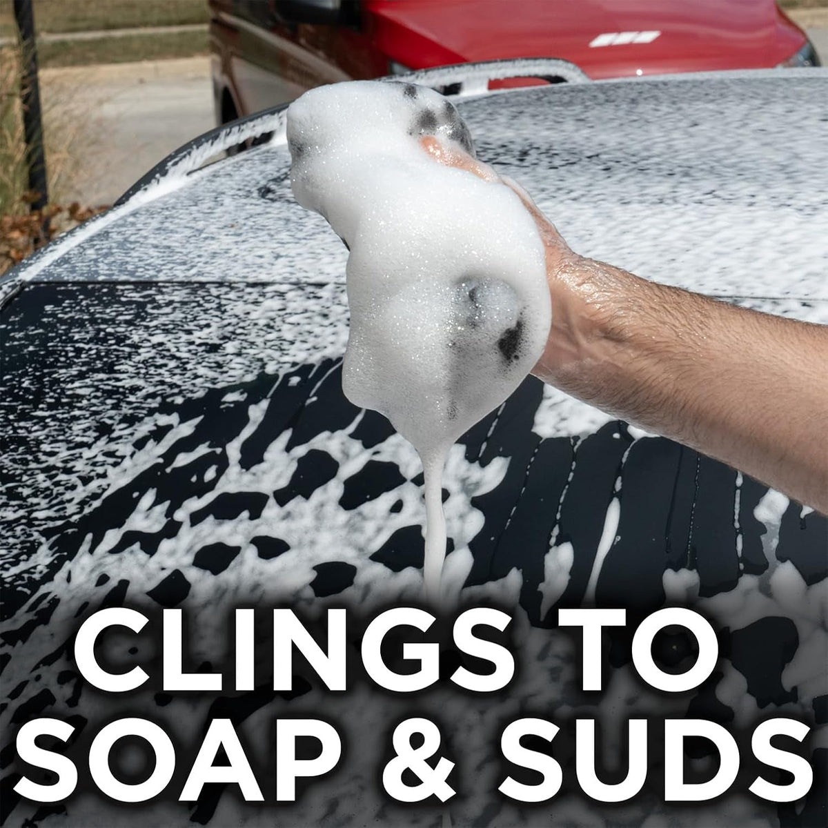 Elite Car Wash Sponge, Ultra Soft Japanese Foam, Scratch Free Soft Foam Car Detailing, Softer than Microfiber Car Wash Mitt, Prevents Swirls in Clear Coat Paint, Use with Any Soap