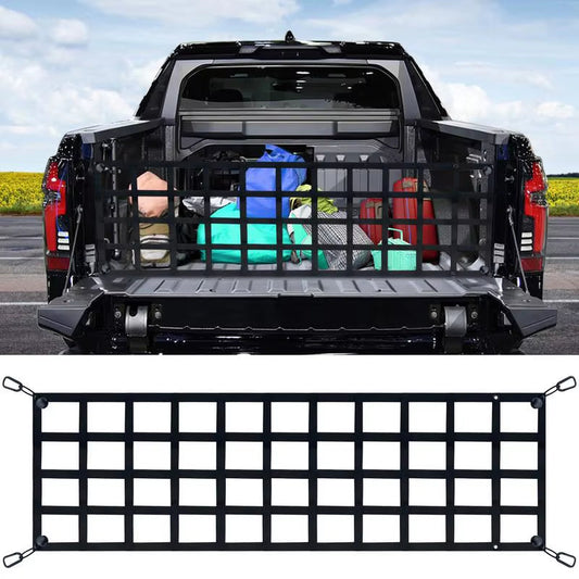 Car Trunk Organizer Net UV Protection Pickup Truck Bed Cargo Mesh Tailgate Net Cargo Storage Netting Divider Car Accessories